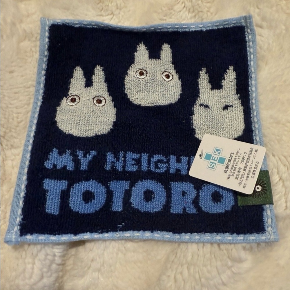 Totoro Mini Handkerchief Towel 15x15cm Foldable New